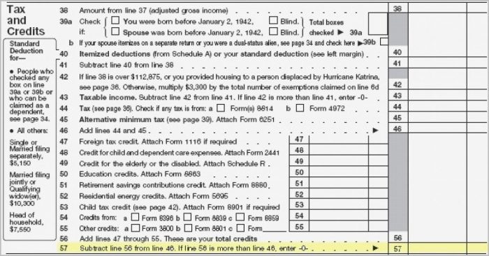 Irs Form 1040 56 Minus 46 Irs Form 1040 56 Minus 46