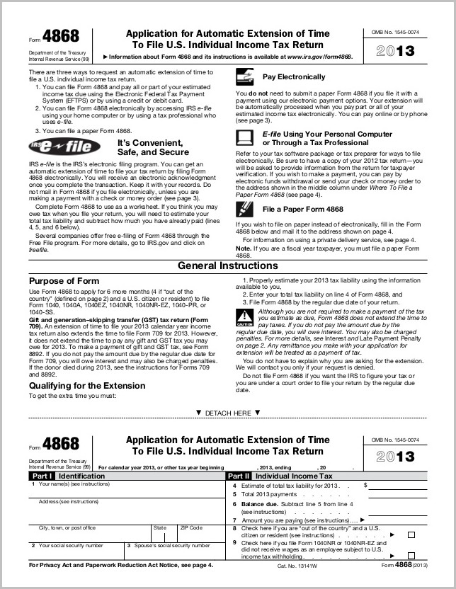 Irs Form 1040 Automatic Extension Irs Form 1040 Automatic Extension