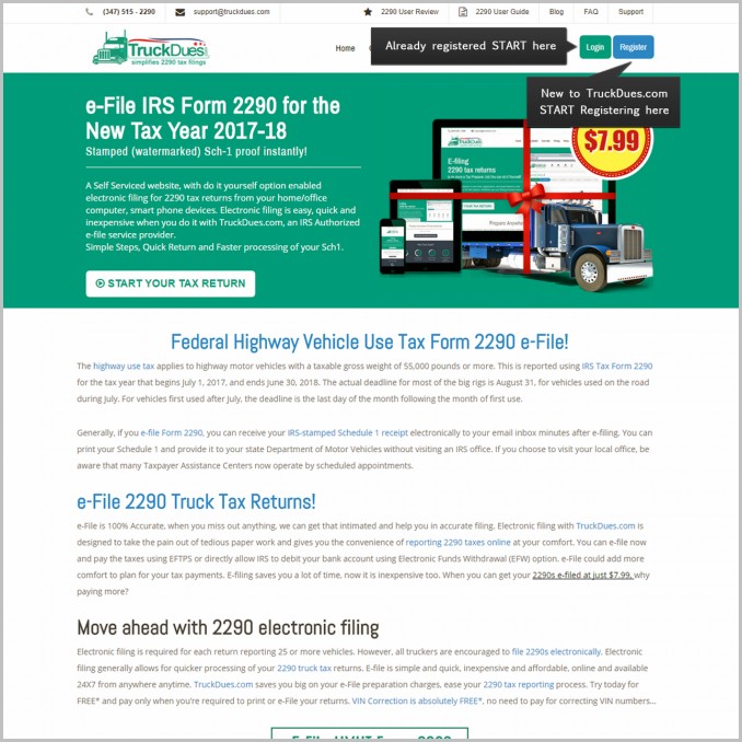 Irs Form 2290 Electronic Filing Irs Form 2290 Electronic Filing