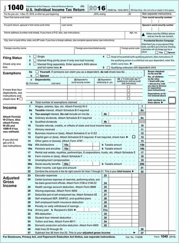 Irs Forms 1040 Irs Forms 1040