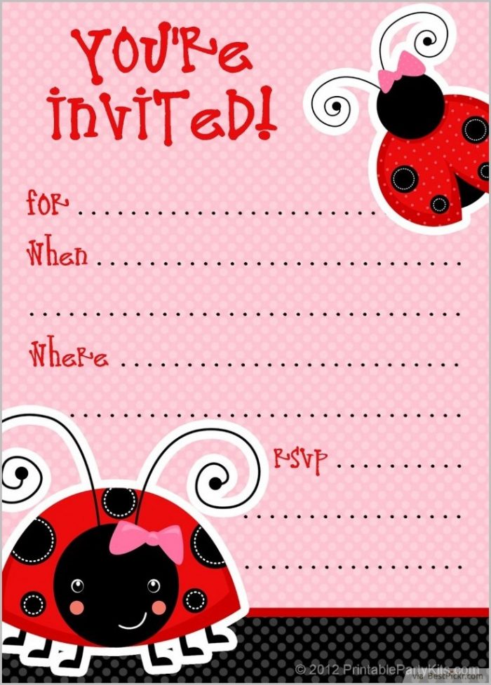 Ladybug Baby Shower Invitation Template Free Ladybug Baby Shower Invitation Template Free