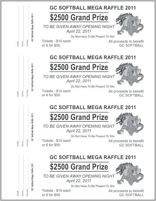 Large Raffle Ticket Template Large Raffle Ticket Template