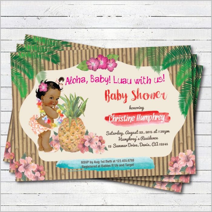 Luau Baby Shower Invitations Templates Luau Baby Shower Invitations Templates