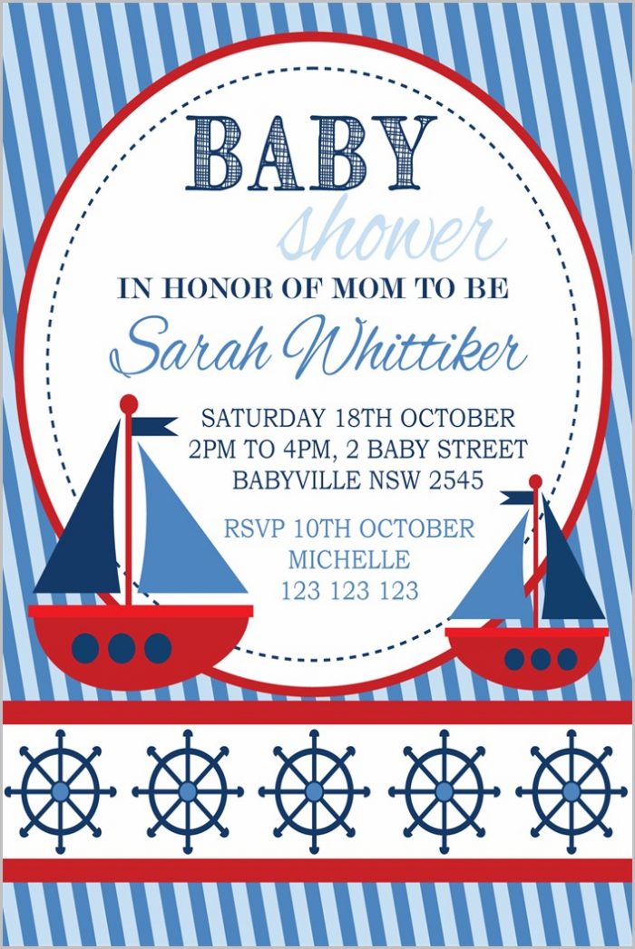 Nautical Baby Shower Invitation Templates Free Nautical Baby Shower Invitation Templates Free