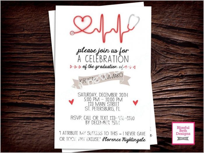 Nursing Graduation Invitation Templates Free Nursing Graduation Invitation Templates Free
