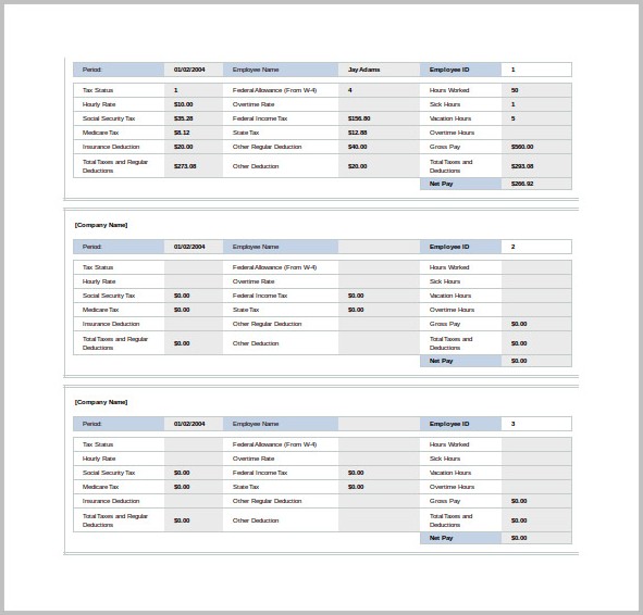 Paycheck Stub Template Download Paycheck Stub Template Download