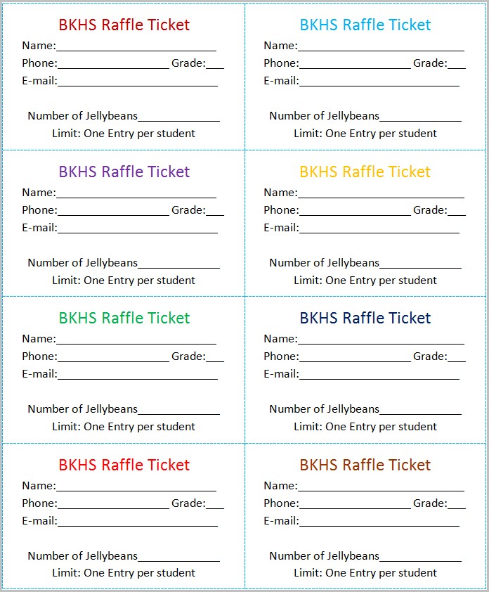 Printable Raffle Ticket Template Microsoft Printable Raffle Ticket Template Microsoft