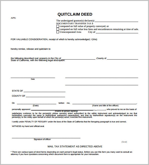 Quick Claim Deed Form Florida Quick Claim Deed Form Florida