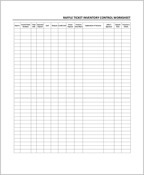 Raffle Ticket Sales Tracking Template Raffle Ticket Sales Tracking Template
