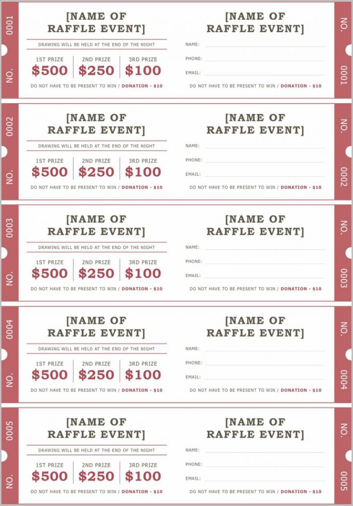 Raffle Ticket Samples Templates Free Raffle Ticket Samples Templates Free