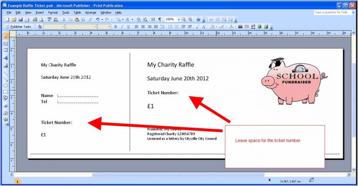 Raffle Ticket Template Excel Raffle Ticket Template Excel