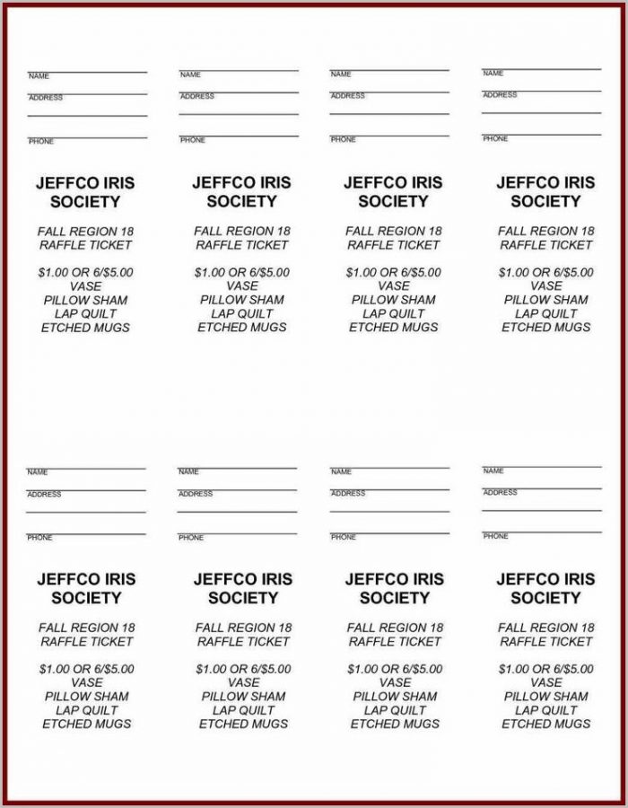 Raffle Ticket Template For Mac Raffle Ticket Template For Mac