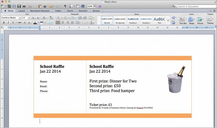 Raffle Ticket Template For Mac Pages Raffle Ticket Template For Mac Pages