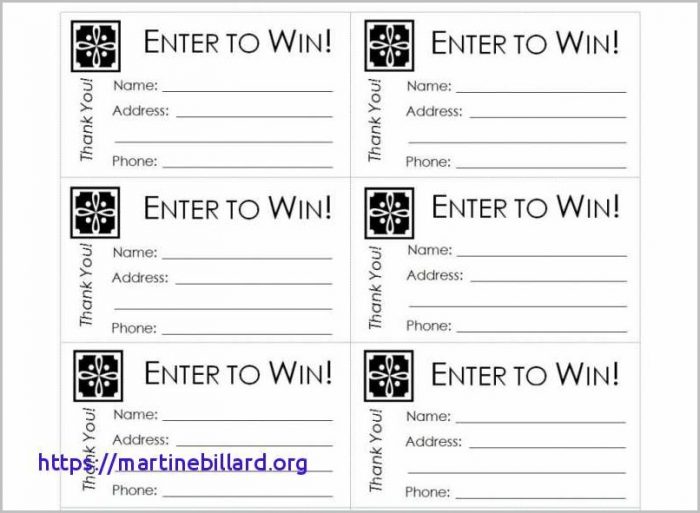 Raffle Ticket Template Free Raffle Ticket Template Free