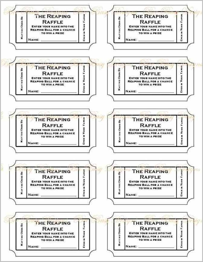 Raffle Ticket Template Free Printable Raffle Ticket Template Free Printable