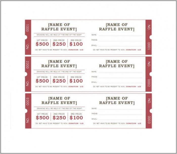 Raffle Ticket Template Google Docs Raffle Ticket Template Google Docs