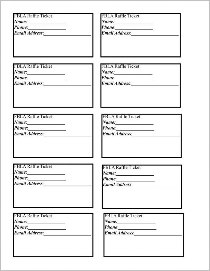 Raffle Tickets Template With Name And Phone Number Raffle Tickets Template With Name And Phone Number