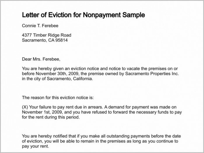 Rent Arrears Eviction Notice Template Rent Arrears Eviction Notice Template