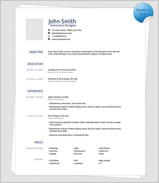 Resume Templates Word For Experienced Free Download Resume Templates Word For Experienced Free Download