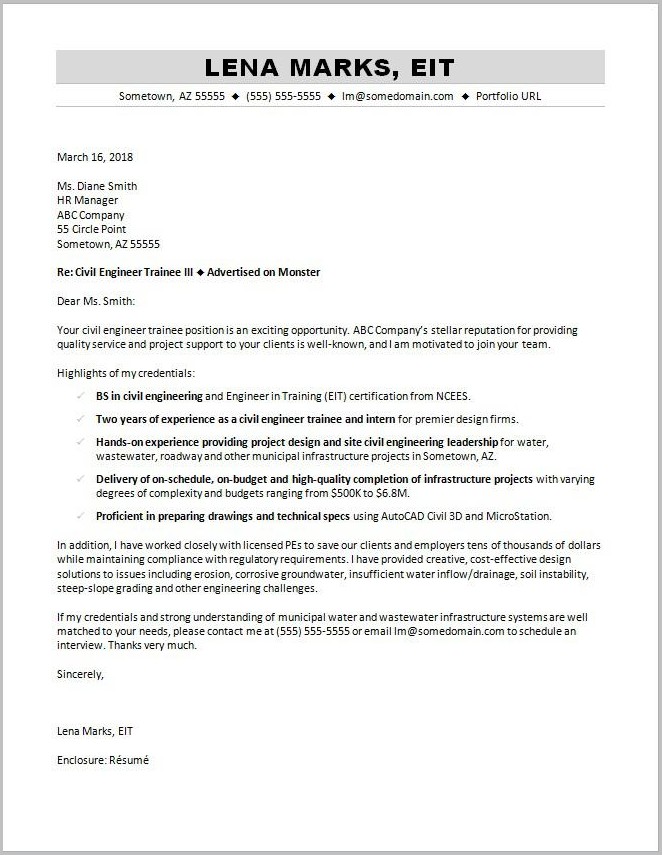 Sample Cover Letter For Resume Civil Engineer Sample Cover Letter For Resume Civil Engineer