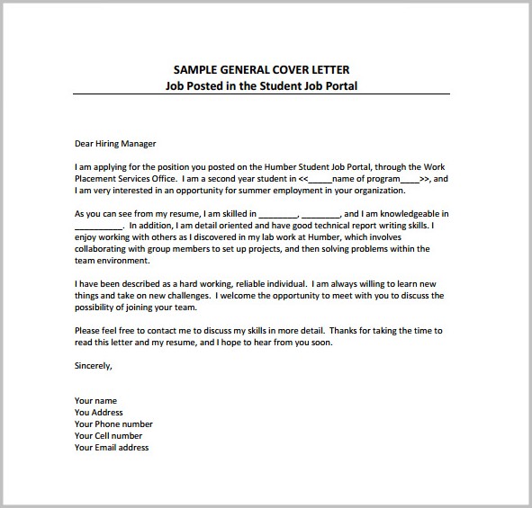 Samples Of Simple Cover Letters For Resumes Samples Of Simple Cover Letters For Resumes