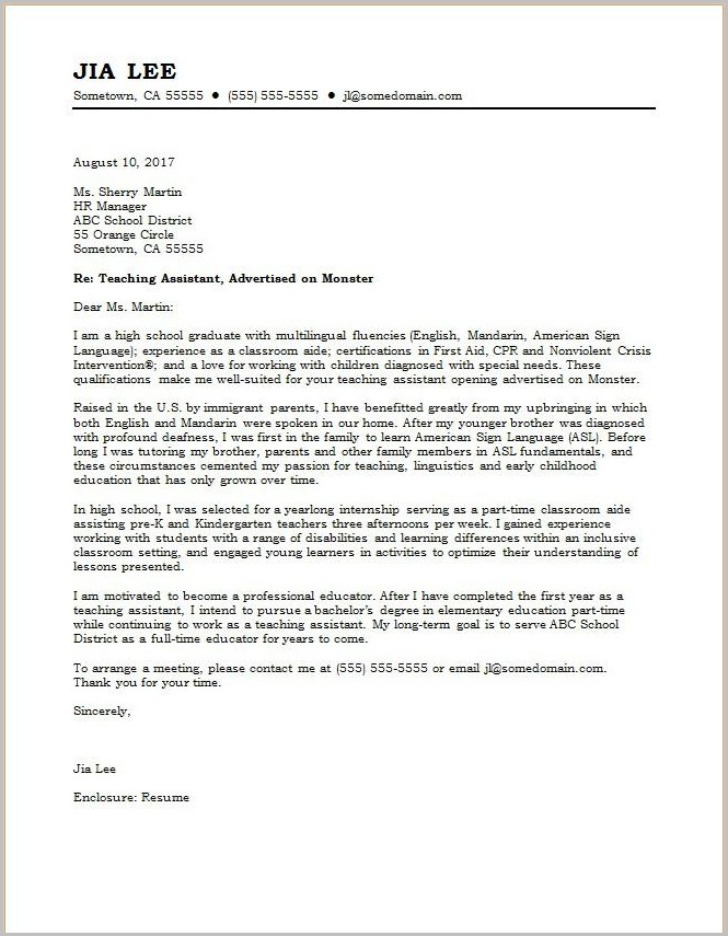 Template Cover Letter Teacher Template Cover Letter Teacher