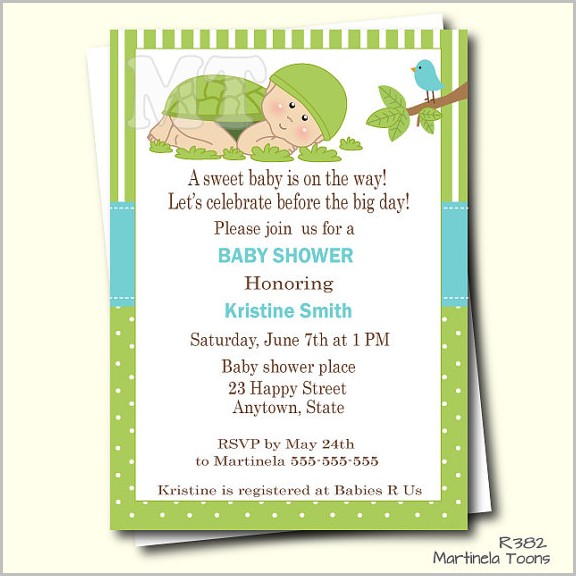 Turtle Baby Shower Invitation Templates Turtle Baby Shower Invitation Templates