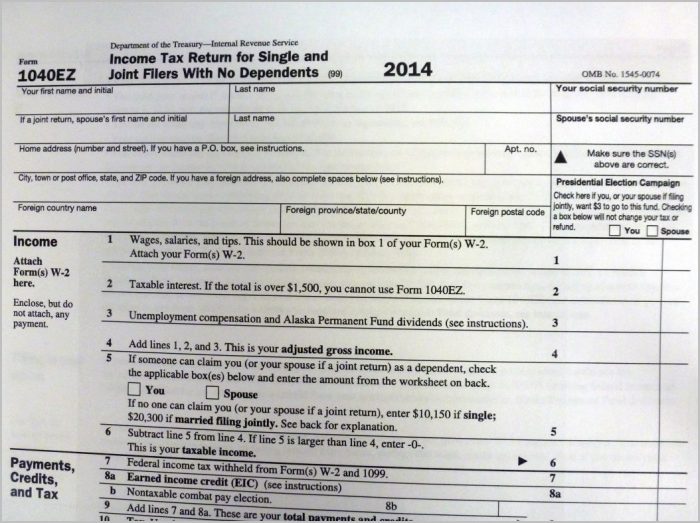 1040ez State Tax Form 2014 1040ez State Tax Form 2014