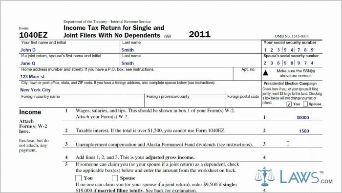 1040ez Tax Form Instructions 1040ez Tax Form Instructions
