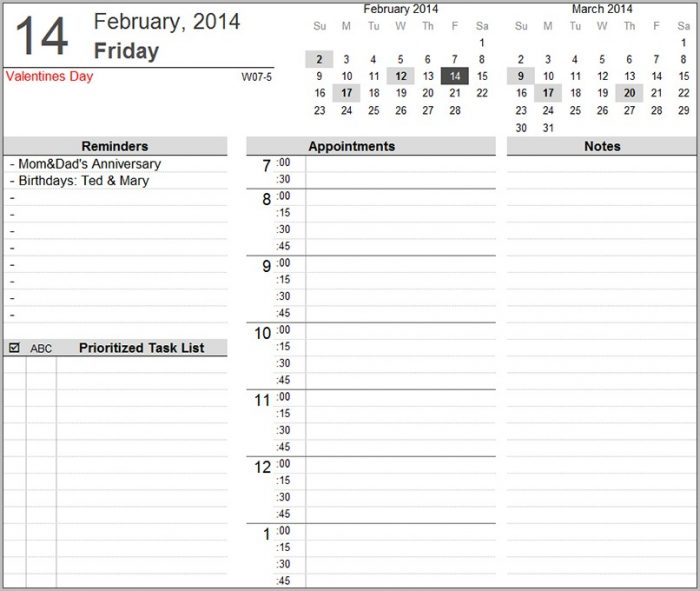 7 Day Work Schedule Template 7 Day Work Schedule Template
