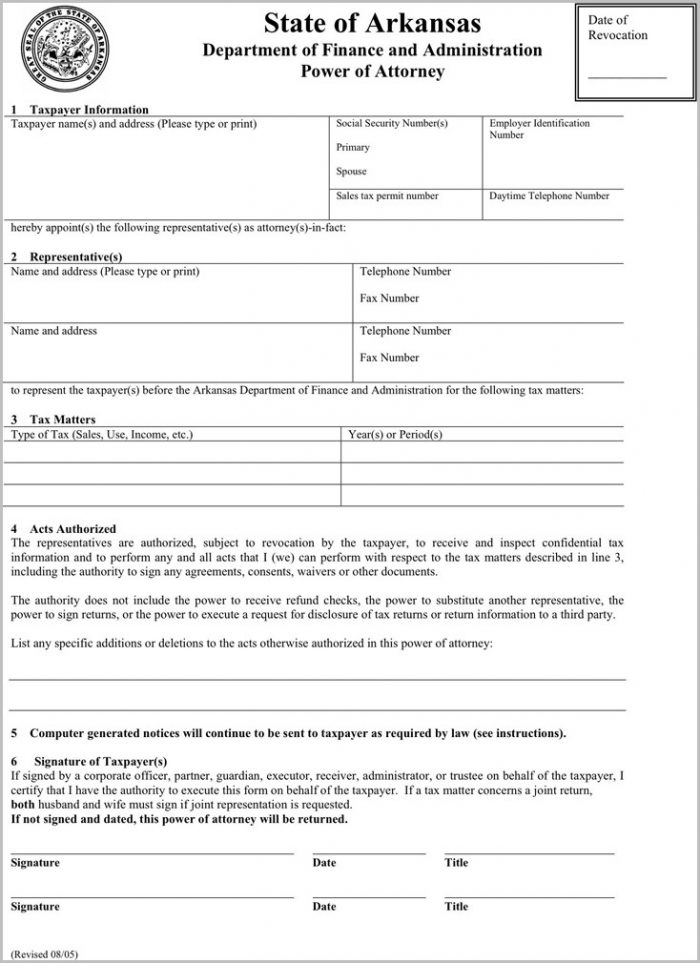 The Arkansas Tax Power Of Attorney Form Can Help You Make A With Arkansas Tax Forms The Arkansas Tax Power Of Attorney Form Can Help You Make A With Arkansas Tax Forms