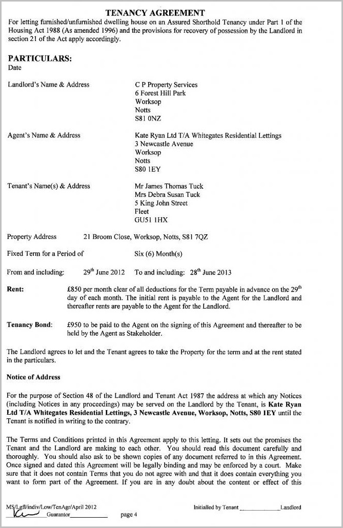 Assured Shorthold Tenancy Agreement Template Word 2018 Assured Shorthold Tenancy Agreement Template Word 2018