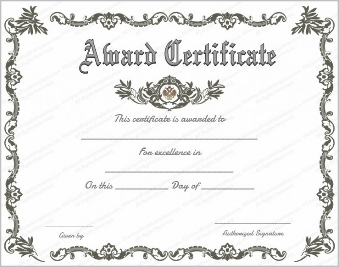Award Certificate Template For Word Award Certificate Template For Word