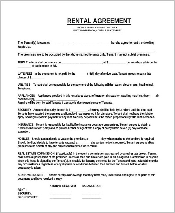 Basic Lease Agreement Template Word Basic Lease Agreement Template Word