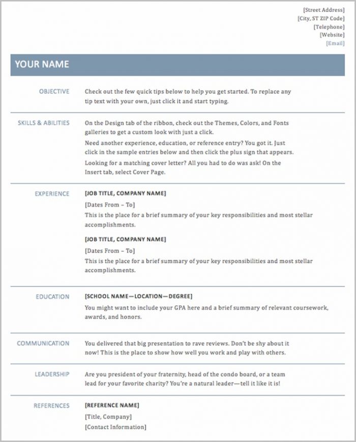 Basic Resume Template Timeless Design Basic Resume Template Timeless Design