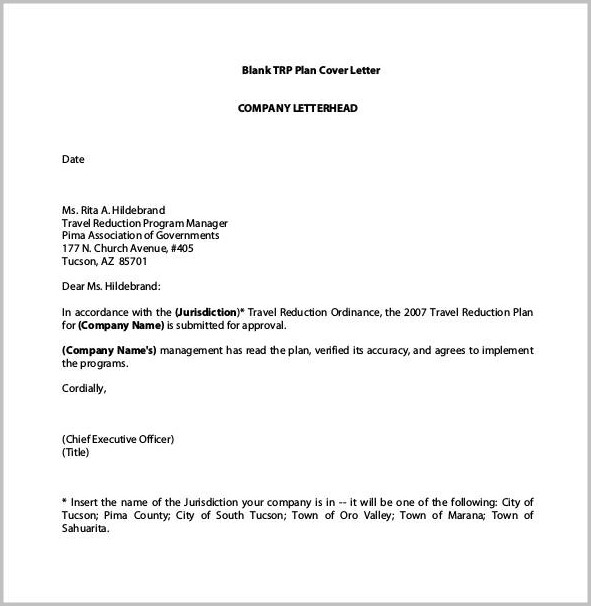 Blank Cover Letter Template Blank Cover Letter Template