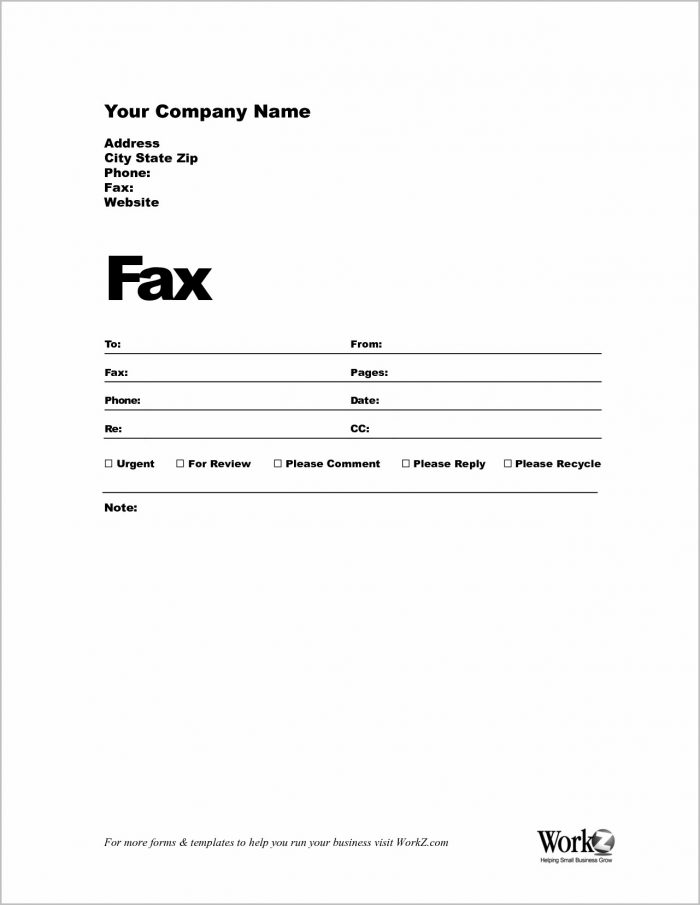 Blank Fax Cover Letter Template Blank Fax Cover Letter Template