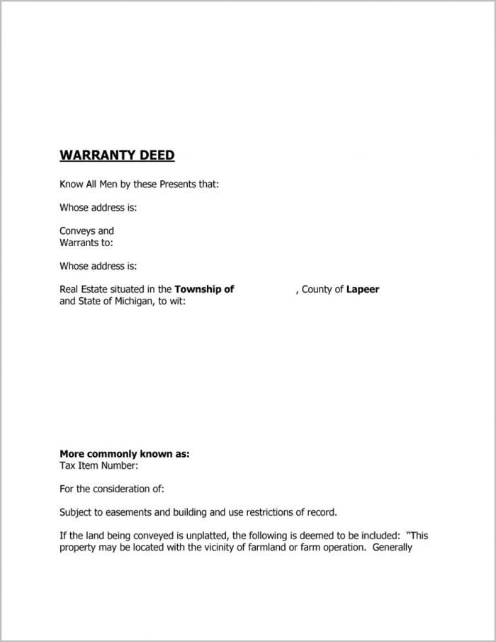 Blank Warranty Deed Form Tennessee' Blank Warranty Deed Form Tennessee'