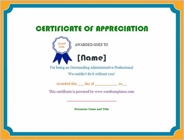 Certificate Of Appreciation For Teachers Example Certificate Of Appreciation For Teachers Example