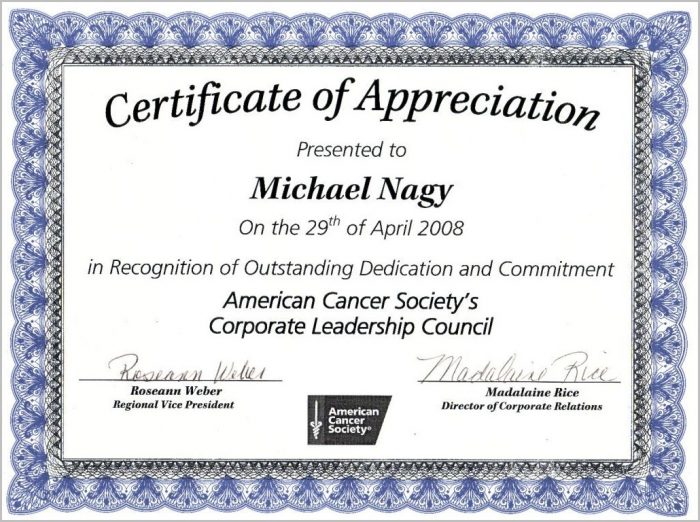 Certificate Of Appreciation Template Certificate Of Appreciation Template