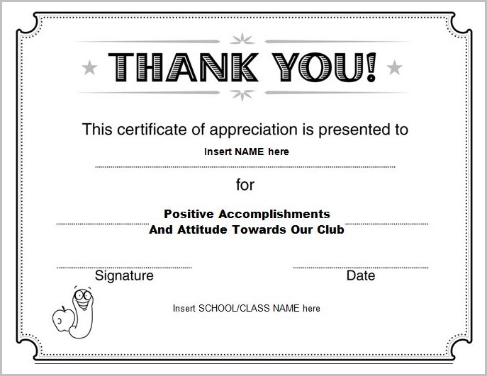 Certificate Of Appreciation Template Free Certificate Of Appreciation Template Free