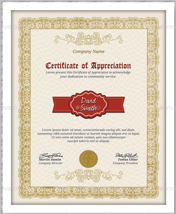Certificate Of Appreciation Template Pdf Certificate Of Appreciation Template Pdf