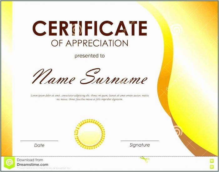 Certificate Of Appreciation Template Ppt Certificate Of Appreciation Template Ppt