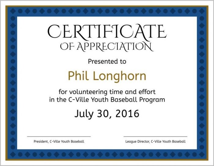 Certificate Of Appreciation Template Publisher Certificate Of Appreciation Template Publisher