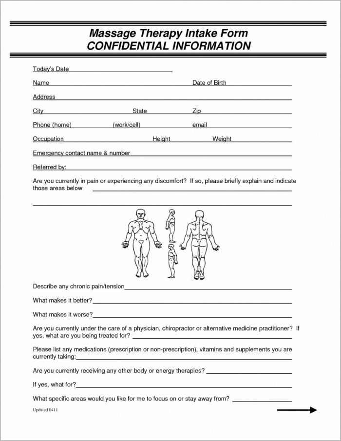 Chiropractic Patient Intake Forms Chiropractic Patient Intake Forms