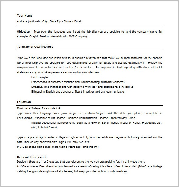 Combination Resume Template For Word Combination Resume Template For Word