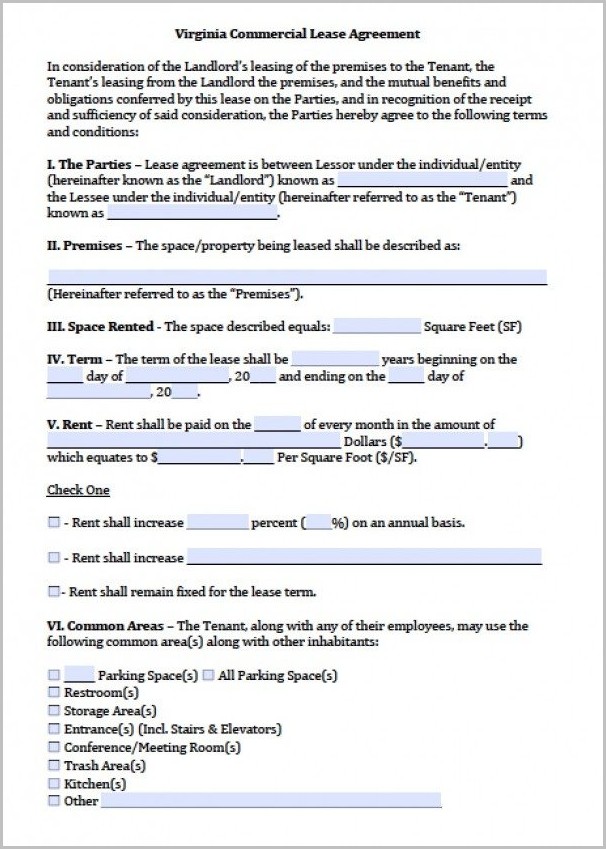 Commercial Lease Agreement Template Word Commercial Lease Agreement Template Word