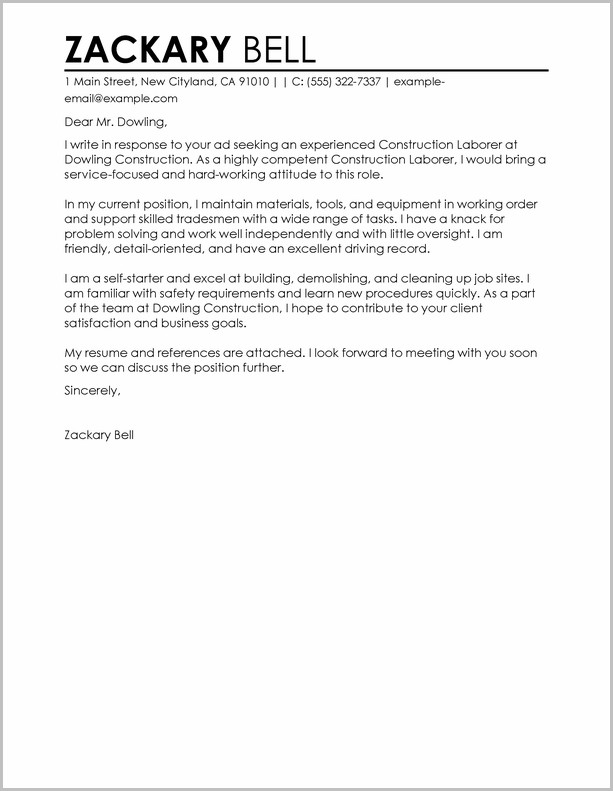 Cover Letter Construction Helper Cover Letter Construction Helper