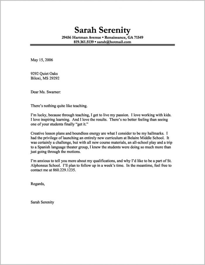 Cover Letter Example Free Download Cover Letter Example Free Download