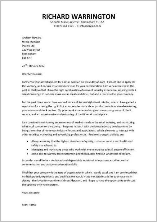 Cover Letter Examples For A Resume Cover Letter Examples For A Resume